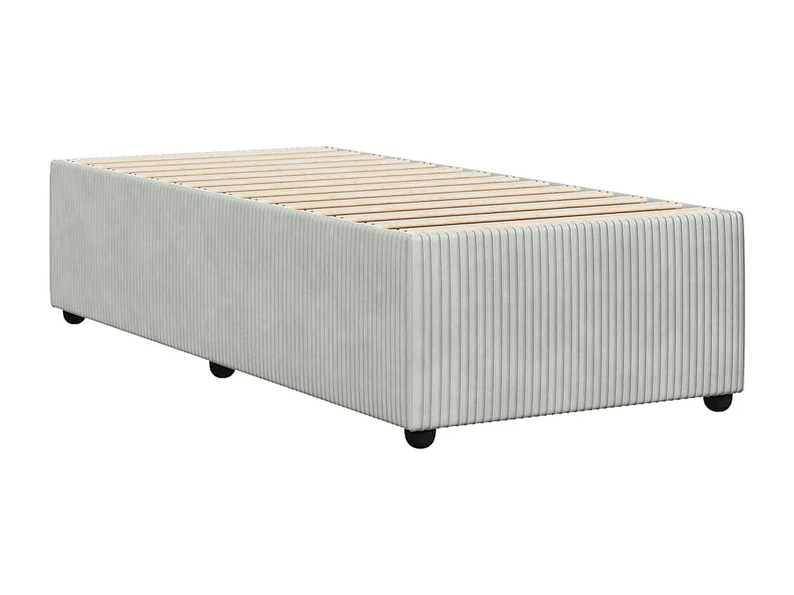 Letto per adulti | Letto singolo | Giroletto senza Materasso Grigio Chiaro 90x200 cm Velluto