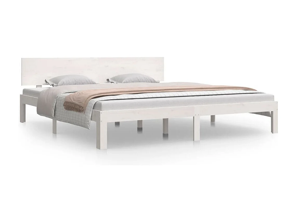 Lit double | Lit adulte | Cadre de lit blanc 180x200 cm