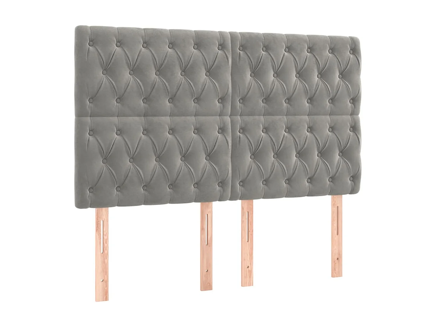 Lit double | Lit adulte | Cadre de lit gris clair 160x200 cm velours