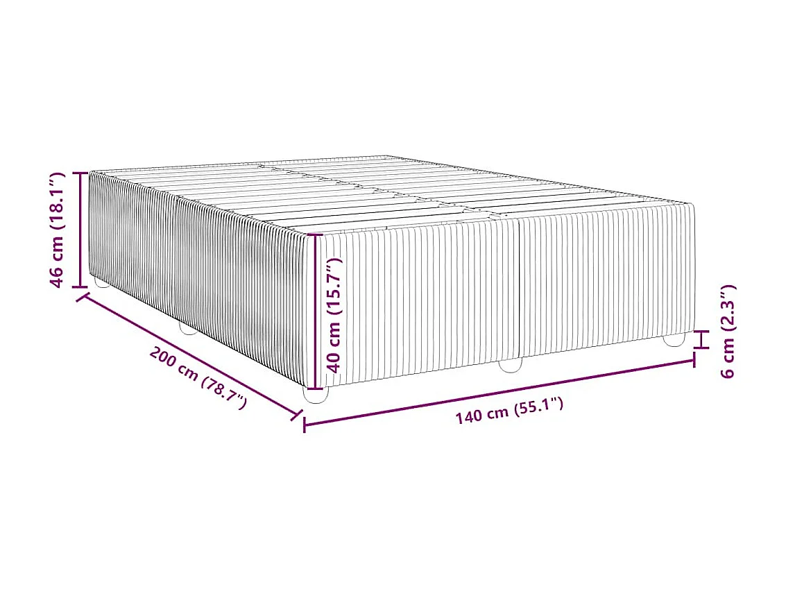 Letto per adulti | Letto matrimoniale | Giroletto Rosa 140x200 cm in Velluto