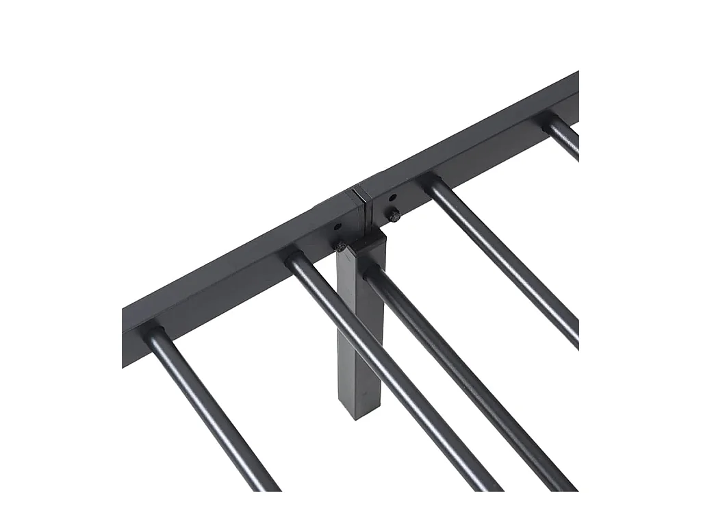 Letto per adulti | Letto singolo | Giroletto senza Materasso Pieghevole Nero 75x190 cm in Acciaio