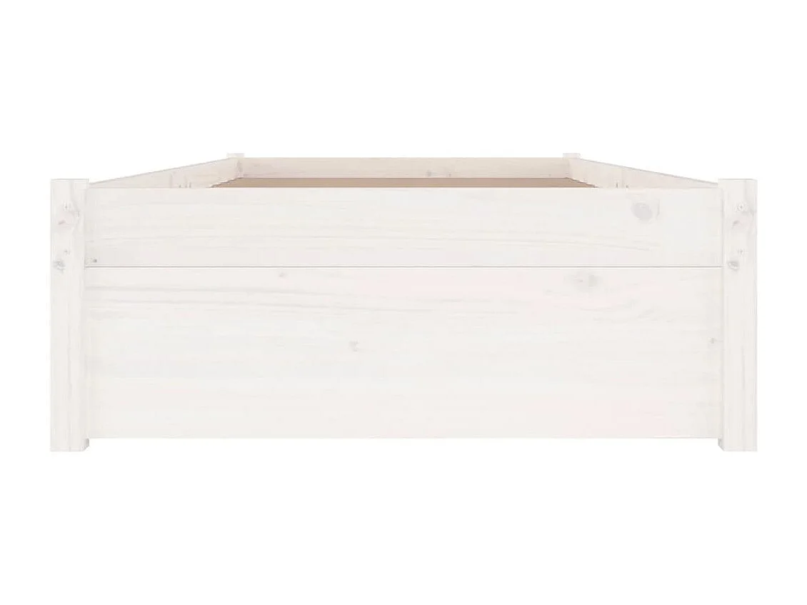 Lit simple | Lit adulte, enfant | Cadre de lit avec tiroirs blanc 90x200 cm