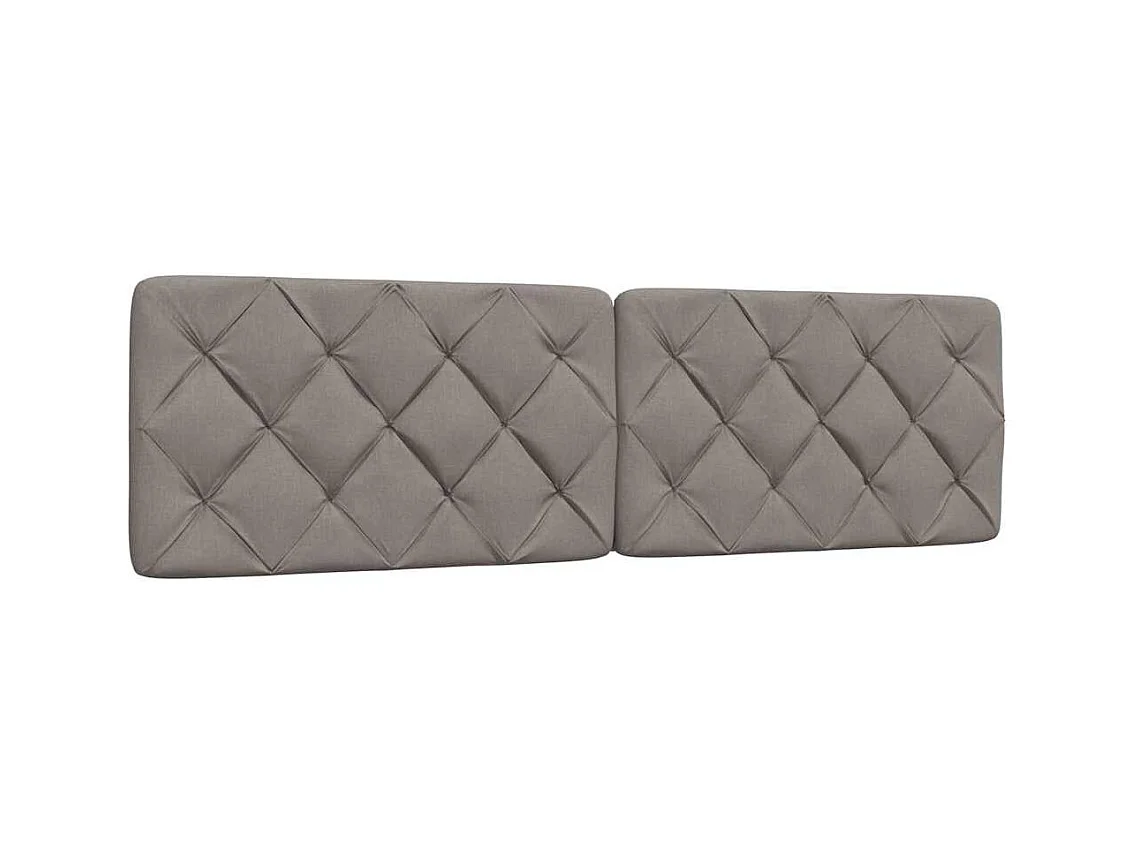 Lit double | Lit adulte | Cadre de lit avec LED taupe 180x200 cm tissu