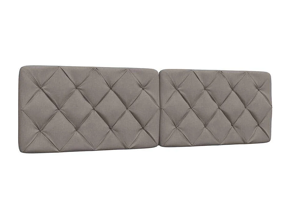 Lit double | Lit adulte | Cadre de lit avec LED taupe 180x200 cm tissu