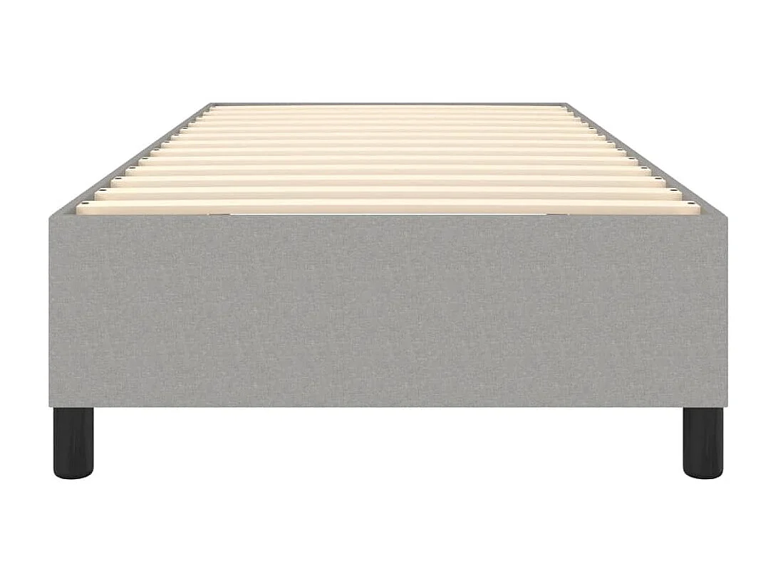 Lit simple | Lit adulte, enfant | Cadre de lit gris clair 90x190 cm tissu