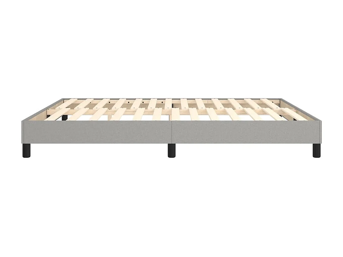 Lit double | Lit adulte | Cadre de lit gris clair 160x200 cm tissu