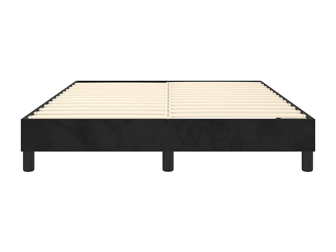 Lit double | Lit adulte | Cadre de lit noir 140x190 cm velours