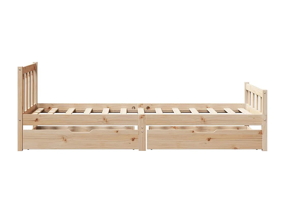 Lit simple | Lit adulte, enfant | Cadre de lit 90x190 cm bois de pin massif