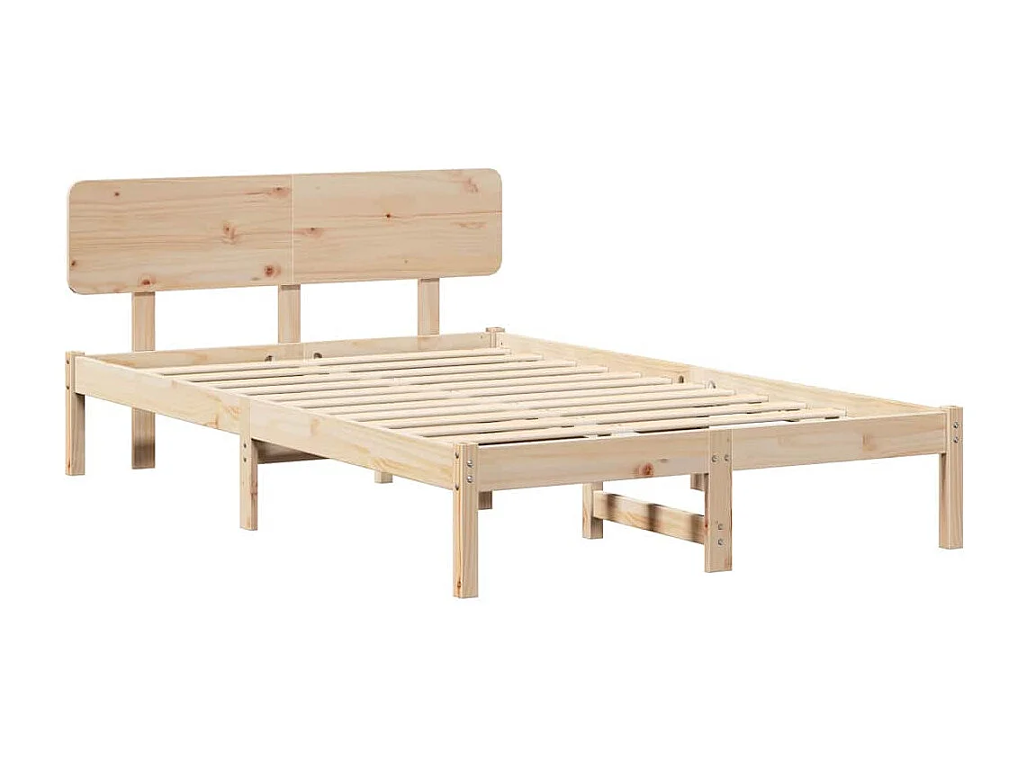 Lit double | Lit adulte | Cadre de lit Naturel 135x190 cm Bois massif en pin