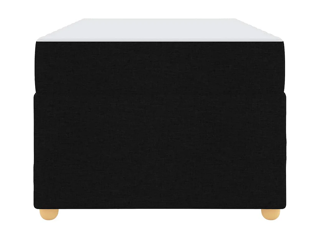 Lit simple | Lit adulte, enfant | Cadre de lit avec matelas Noir 90x190 cm tissu