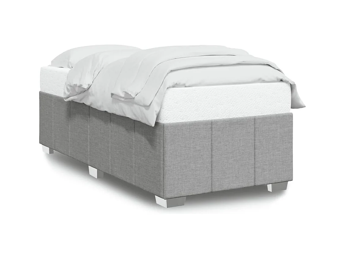 Letto per adulti | Letto singolo | Giroletto senza Materasso Grigio Chiaro 90x200 cm Tessuto