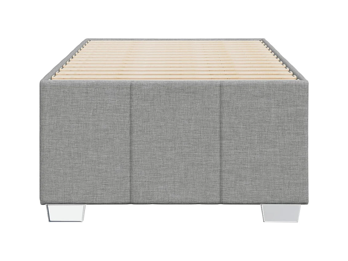 Letto per adulti | Letto singolo | Giroletto senza Materasso Grigio Chiaro 90x200 cm Tessuto