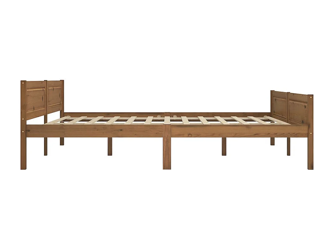Lit double | Lit adulte | Cadre de lit pin massif marron miel 180x200 cm