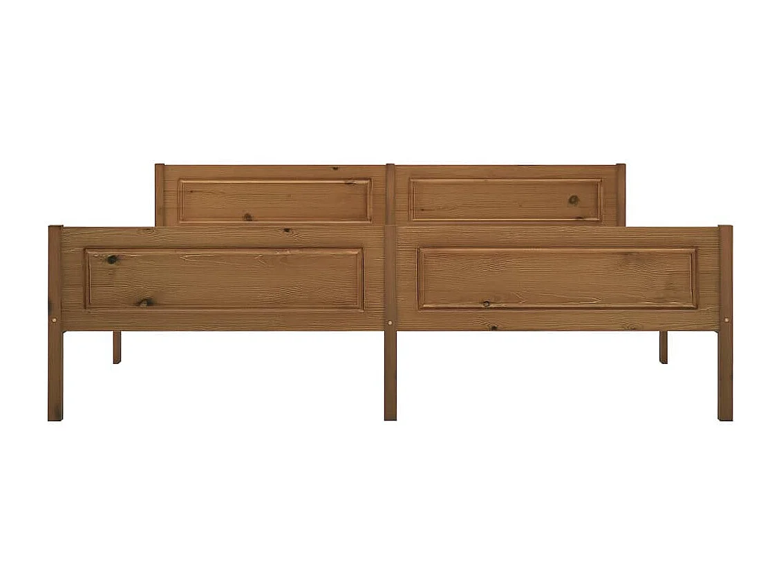 Lit double | Lit adulte | Cadre de lit pin massif marron miel 180x200 cm