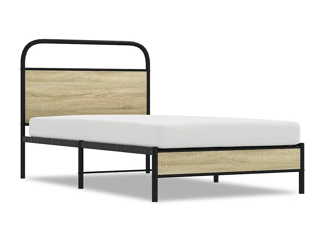 Letto per adulti | Letto singolo | Giroletto senza Materasso Rovere Sonoma 90x190 cm in Truciolato