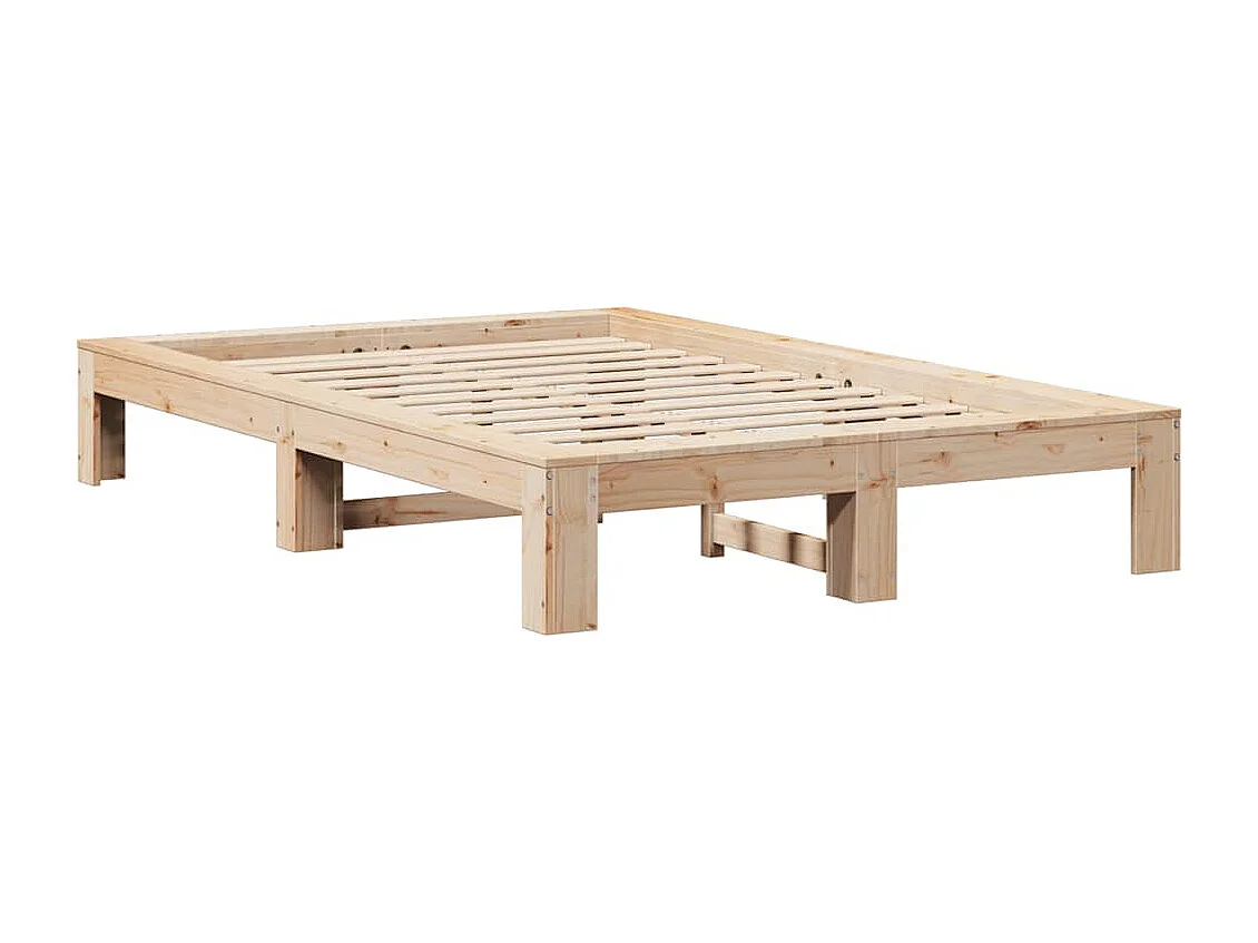 Lit double | Lit adulte | Cadre de lit 135x190 cm bois de pin massif