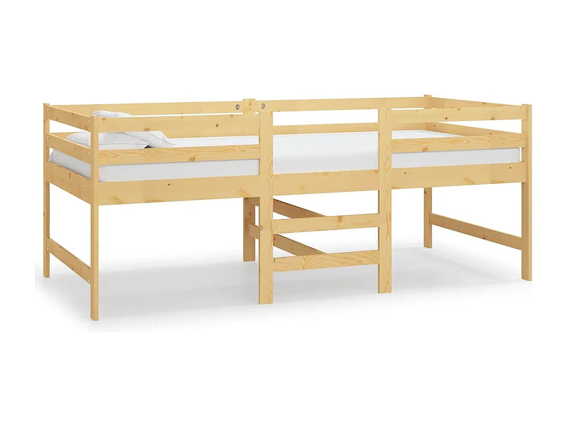 Lit simple | Lit adulte, enfant | Cadre de lit 90x200 cm bois de pin massif