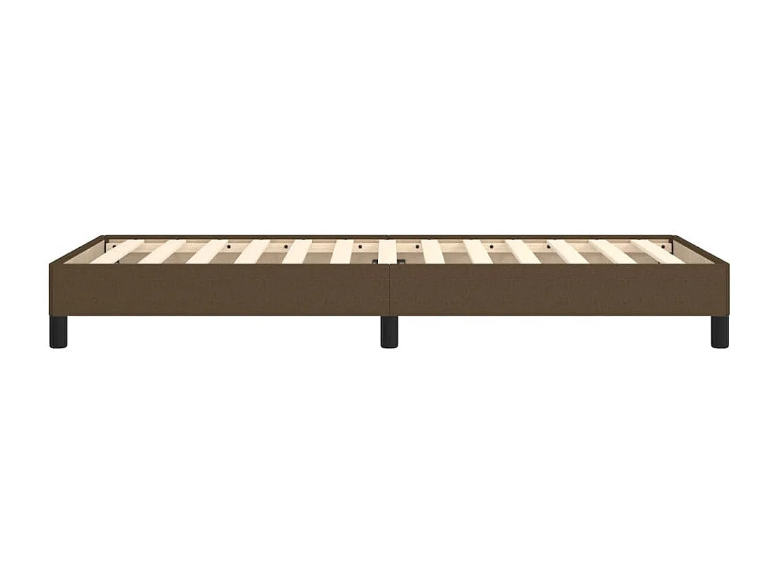 Lit simple | Lit adulte, enfant | Cadre de lit marron foncé 90x190 cm tissu