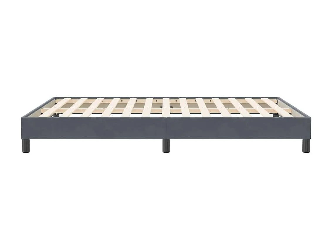 Lit double | Lit adulte | Cadre de lit gris foncé 160x210 cm velours