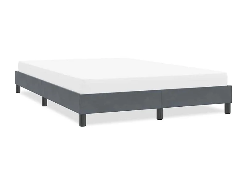 Lit double | Lit adulte | Cadre de lit gris foncé 160x210 cm velours