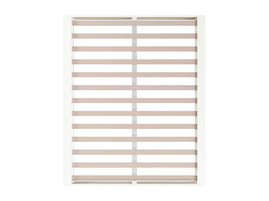 Lit double | Lit adulte | Cadre de lit blanc 150x200 cm bois massif