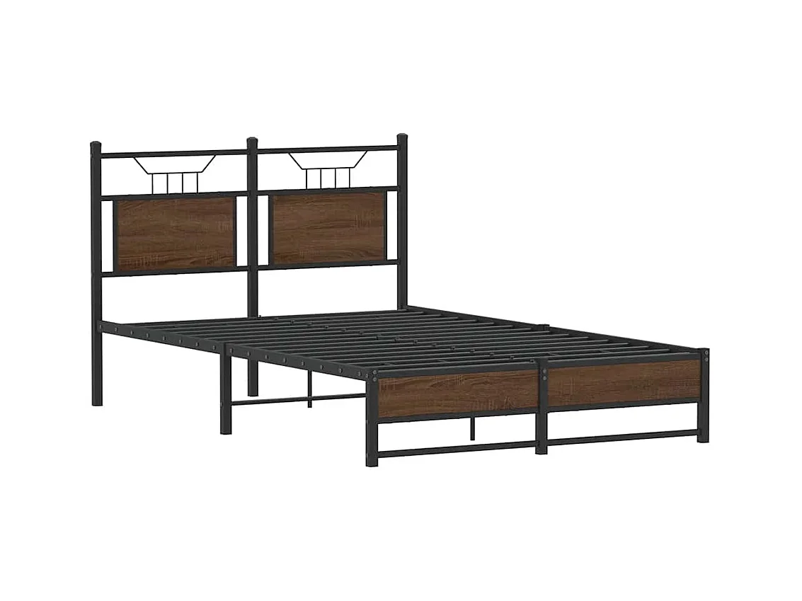 Letto per adulti | Letto singolo | Giroletto senza Materasso Rovere Marrone 120x200 cm Truciolato