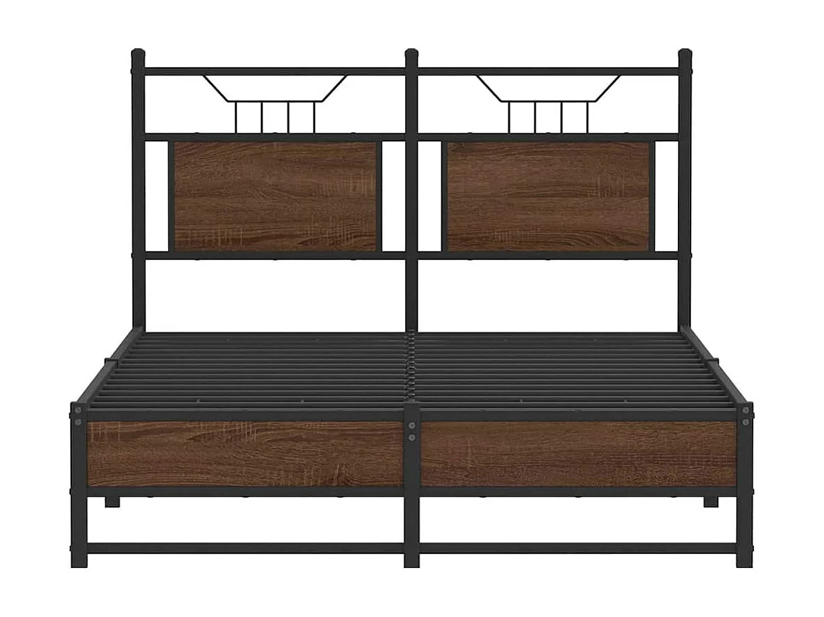 Letto per adulti | Letto singolo | Giroletto senza Materasso Rovere Marrone 120x200 cm Truciolato