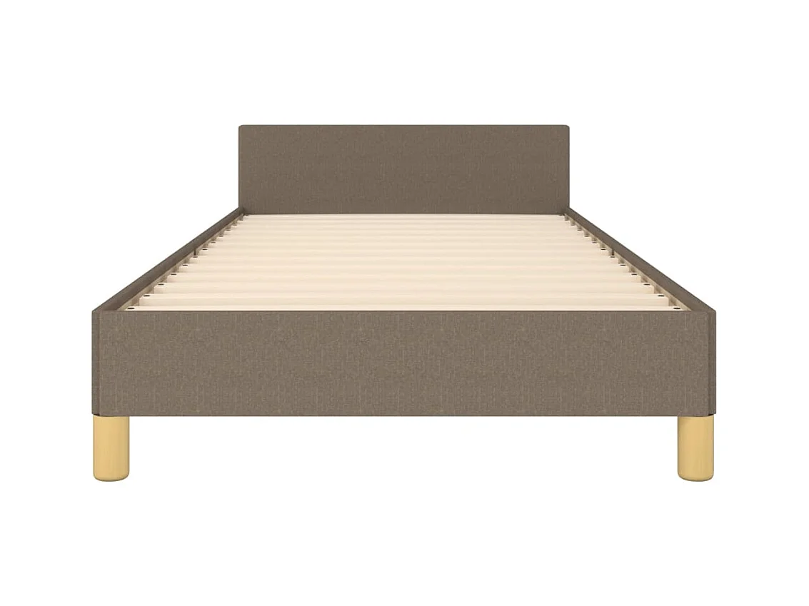Lit simple | Lit adulte, enfant | Cadre de lit taupe 100x200 cm tissu