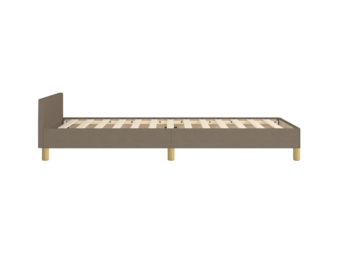 Lit simple | Lit adulte, enfant | Cadre de lit taupe 100x200 cm tissu