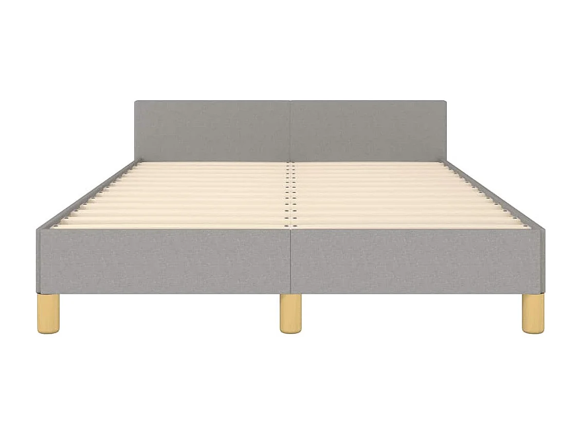 Lit simple | Lit adulte, enfant | Cadre de lit gris clair 120x200 cm tissu