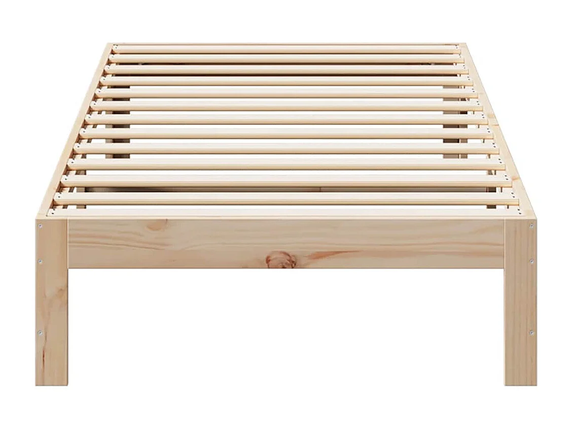 Letto per adulti | Letto singolo | Giroletto senza Materasso 90x200 cm in Legno Massello di Pino