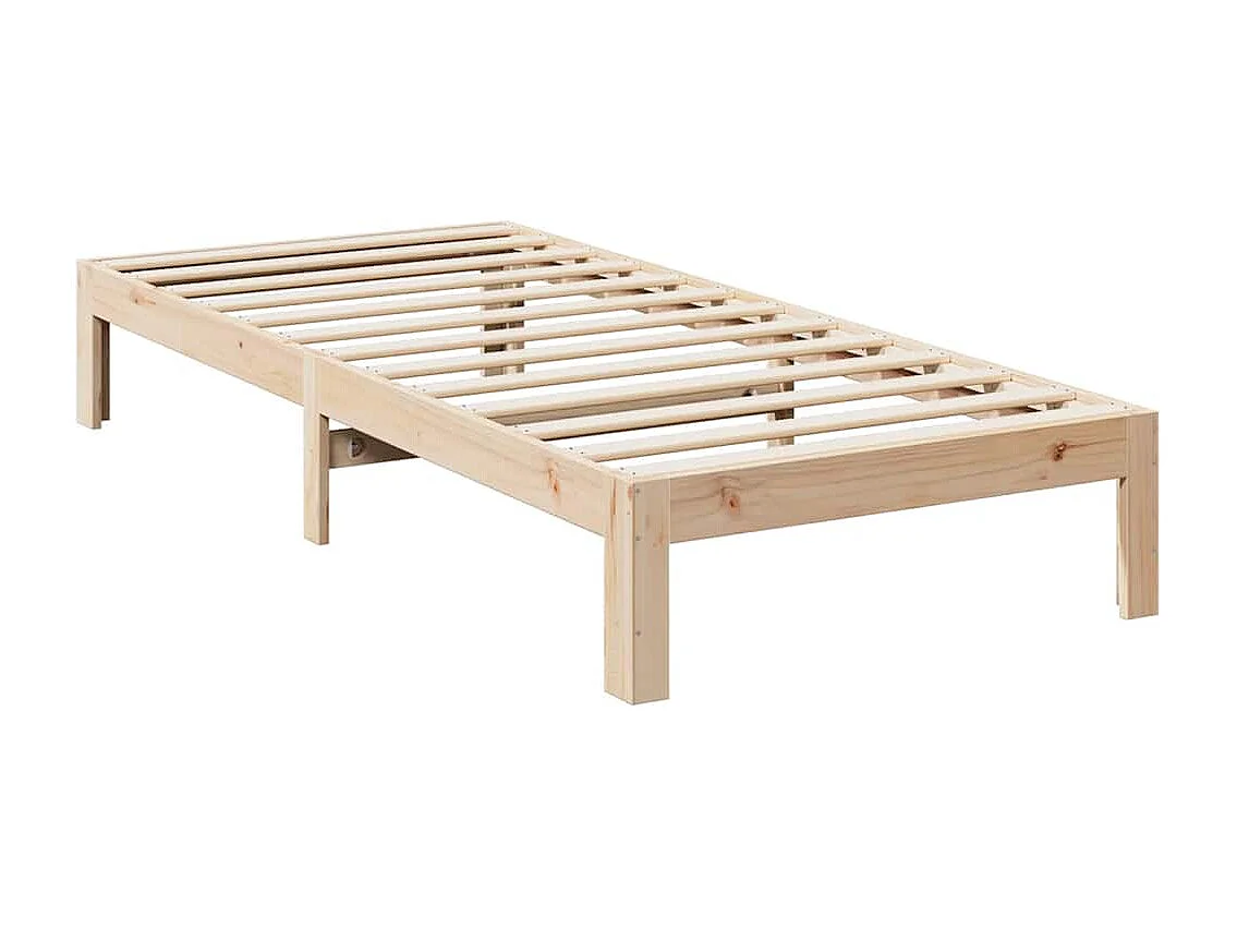 Letto per adulti | Letto singolo | Giroletto senza Materasso 90x200 cm in Legno Massello di Pino