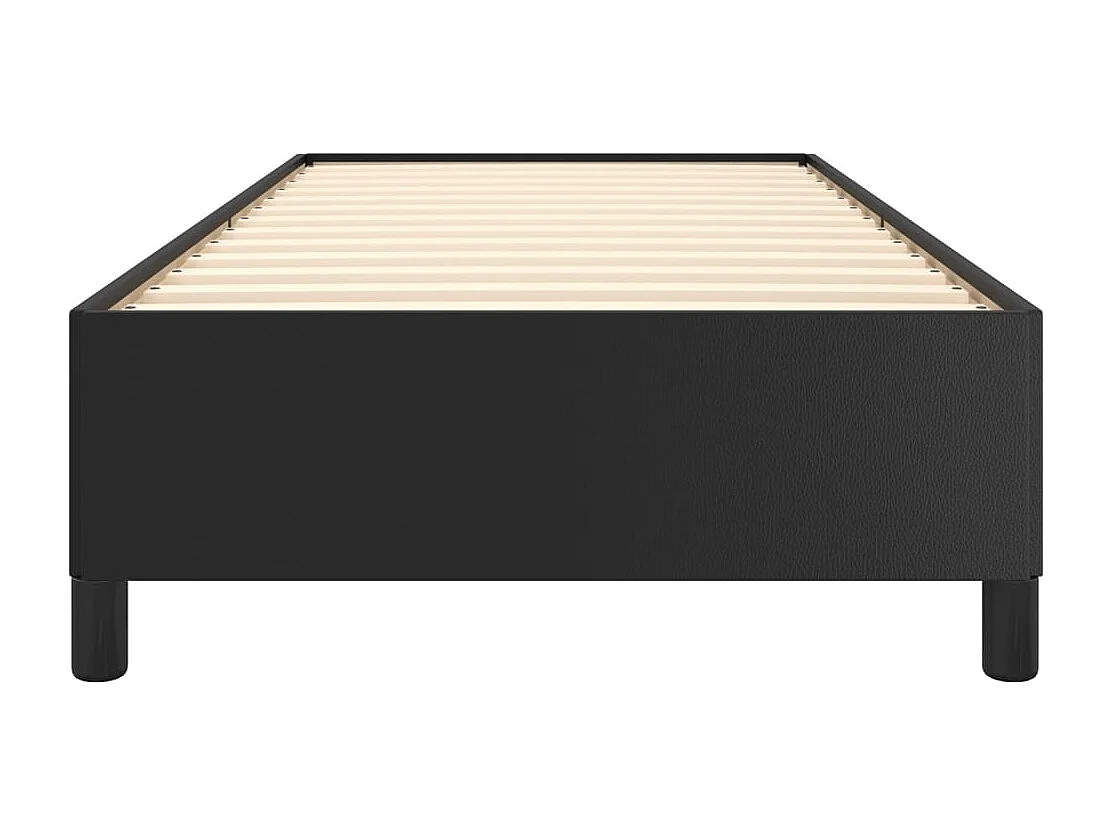 Lit simple | Lit adulte, enfant | Cadre de lit noir 90x190 cm similicuir