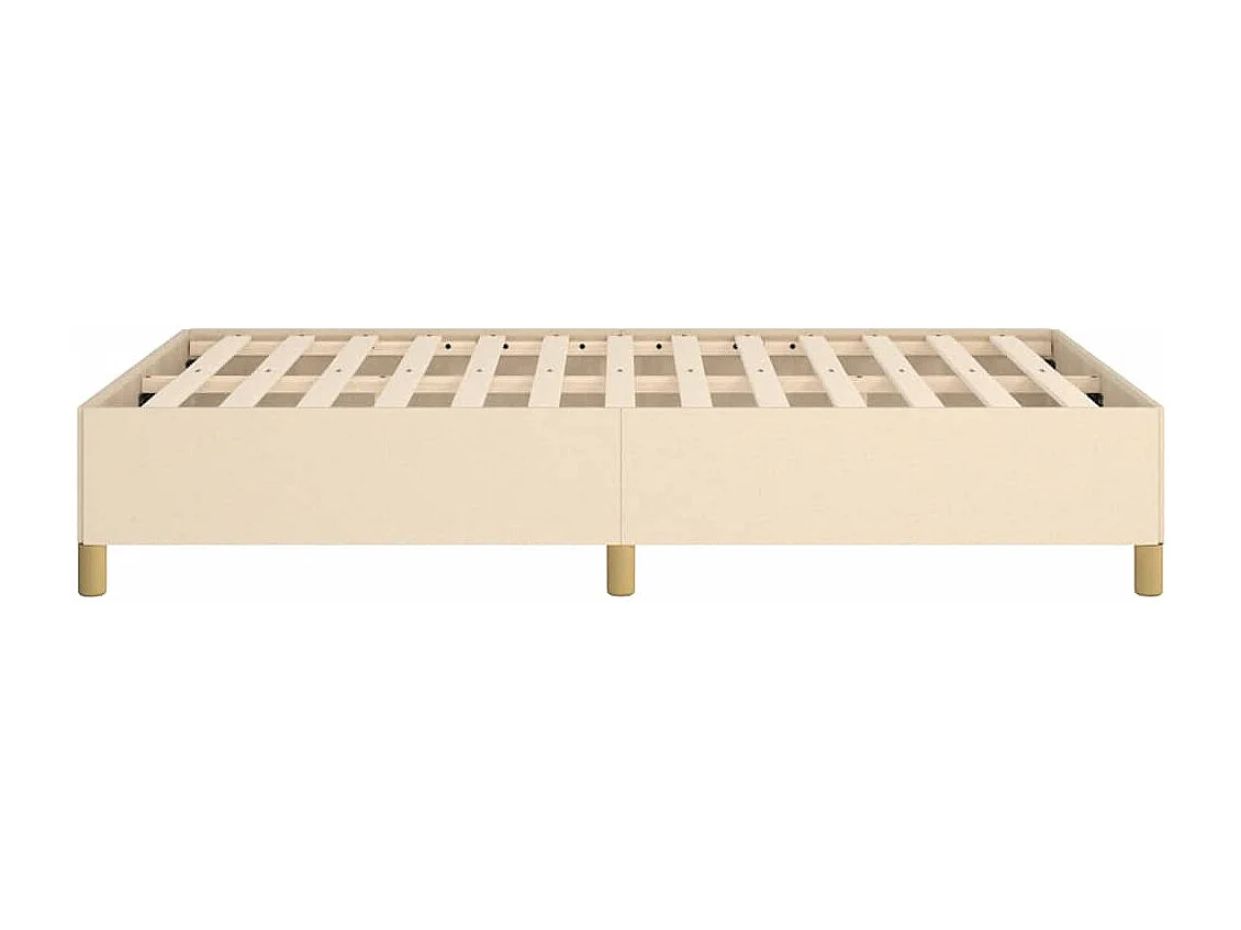 Lit simple | Lit adulte, enfant | Cadre de lit crème 120x190 cm tissu