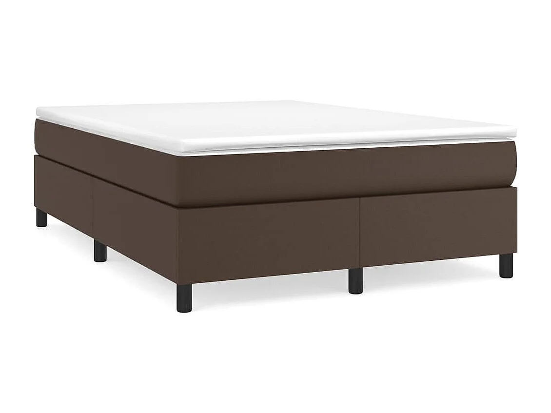 Lit double | Lit adulte | Cadre de lit marron 140x190 cm similicuir