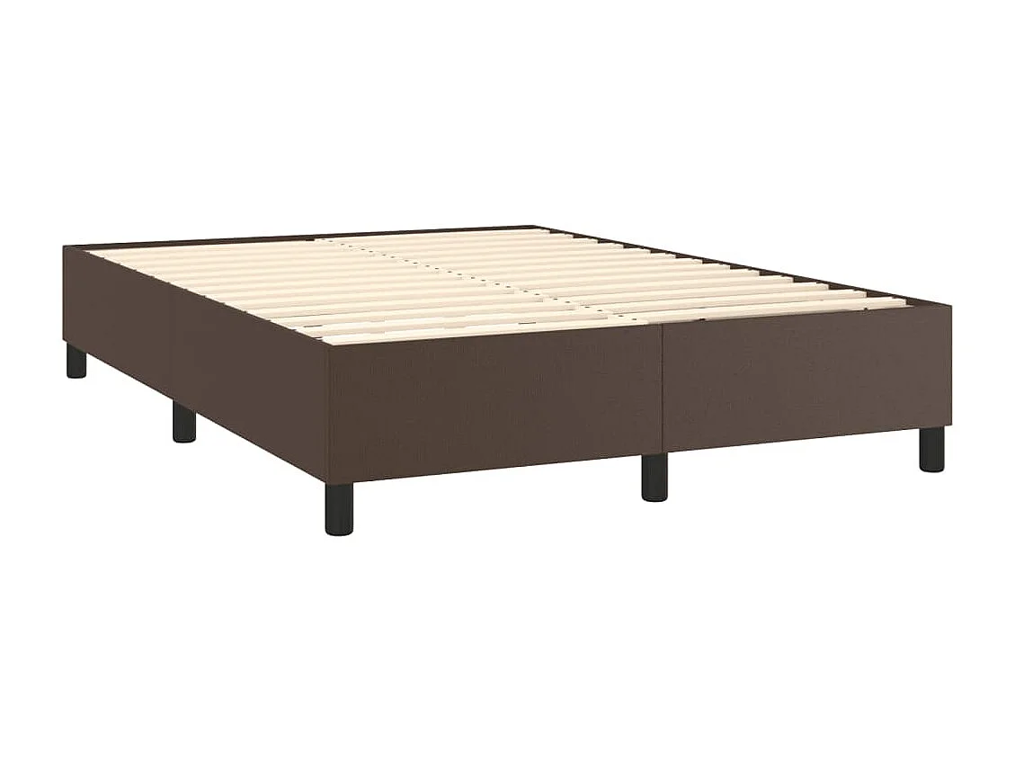 Lit double | Lit adulte | Cadre de lit marron 140x190 cm similicuir