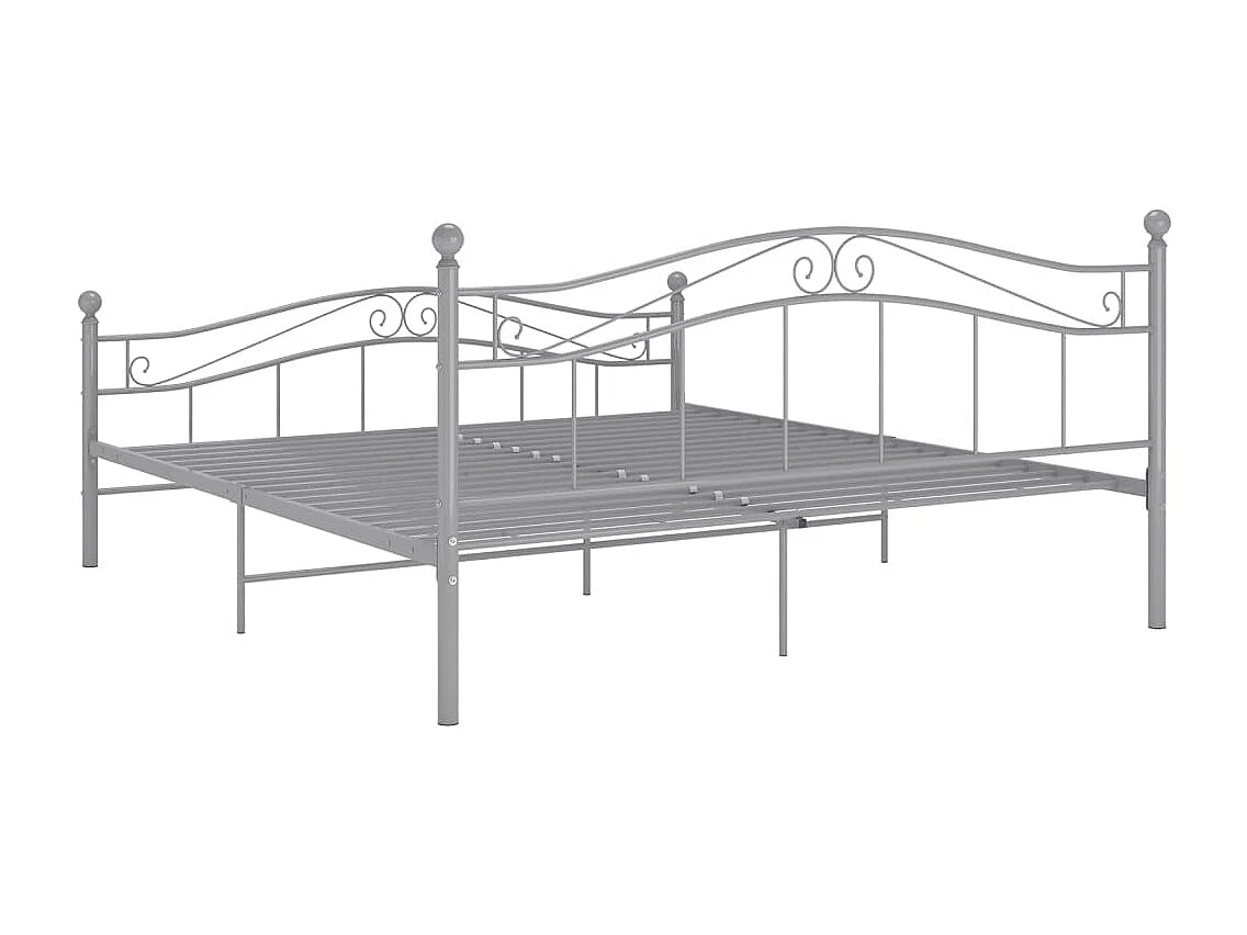 Lit double | Lit adulte | Cadre de lit Gris Métal 180x200 cm