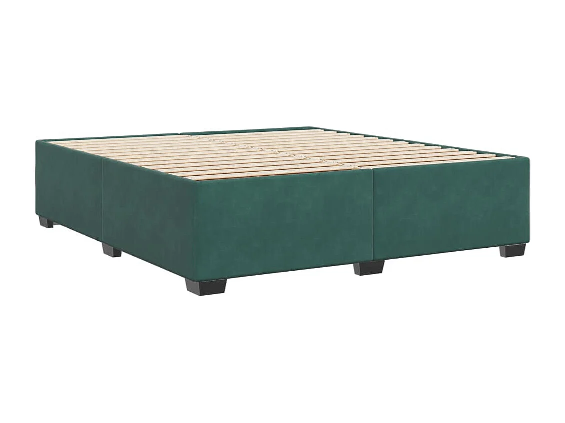 Lit double | Lit adulte | Cadre de lit vert foncé 180x200 cm velours