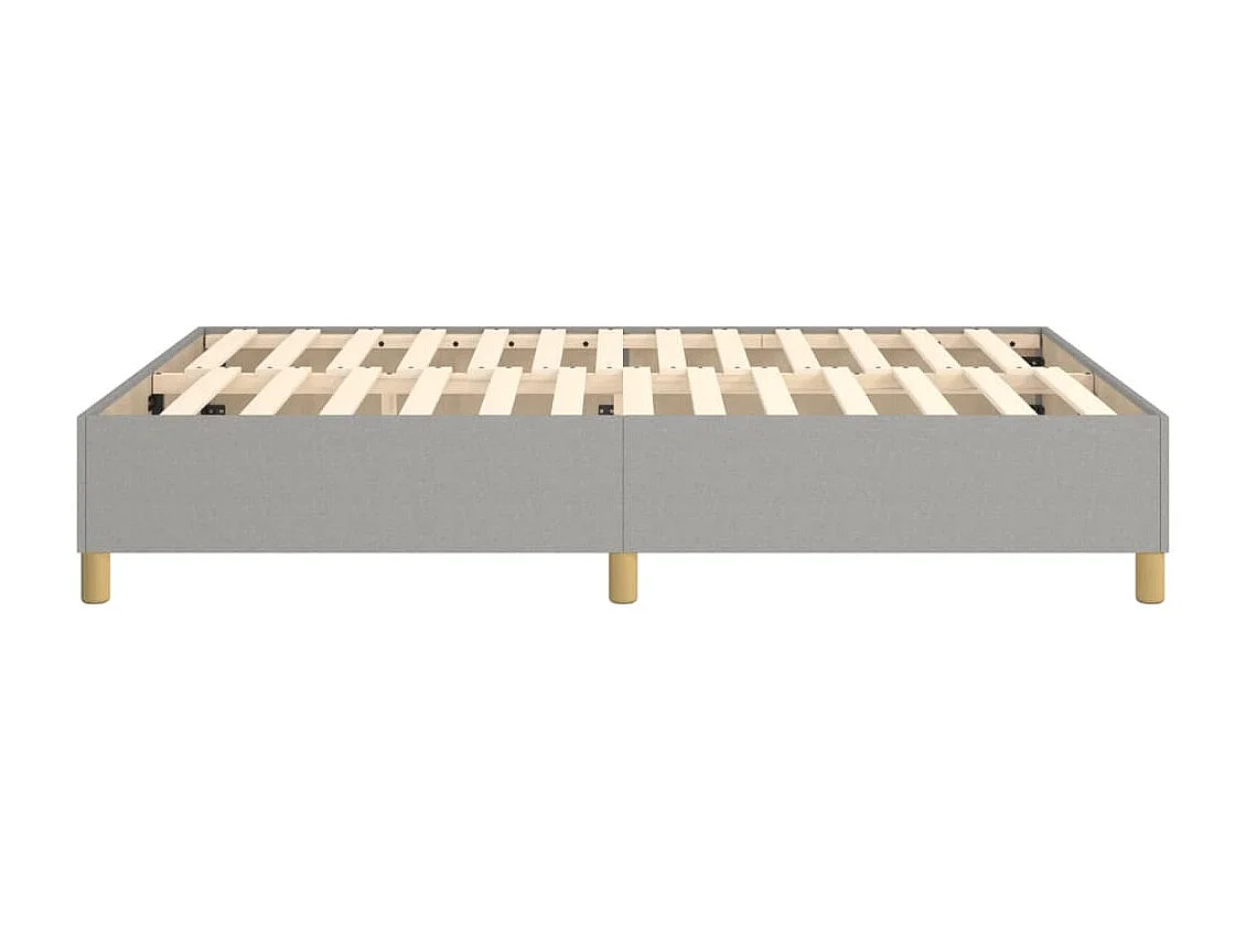 Lit double | Lit adulte | Cadre de lit gris clair 140x200 cm tissu