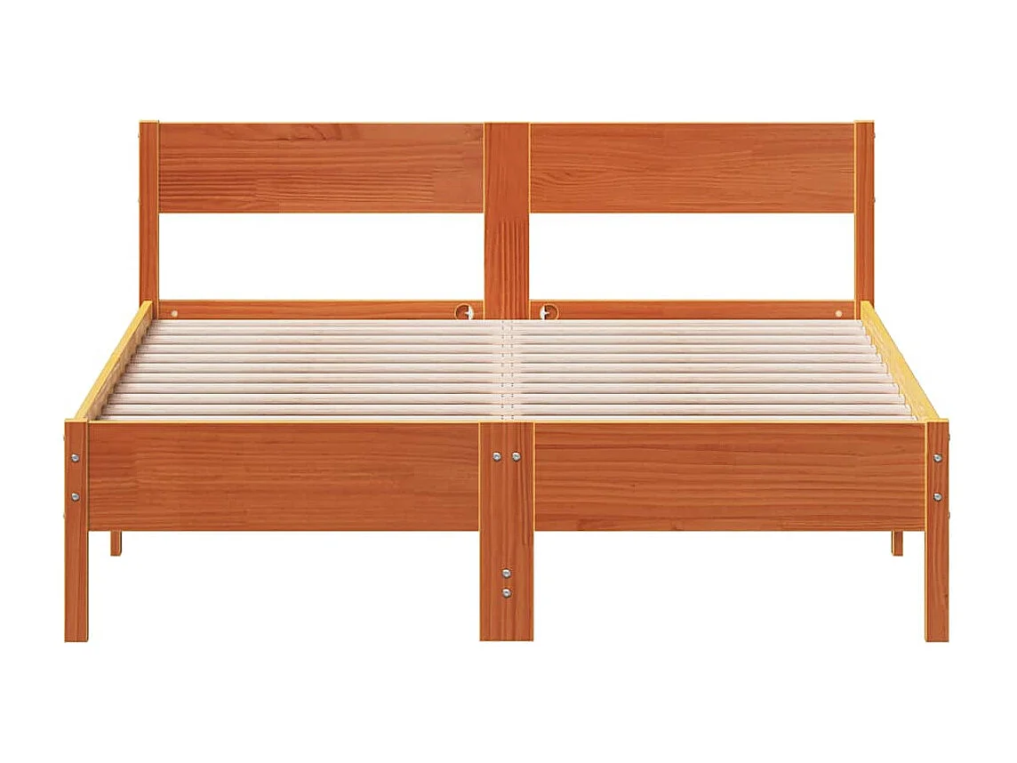 Lit simple | Lit adulte, enfant | Cadre de lit cire marron 120x200cm bois pin massif