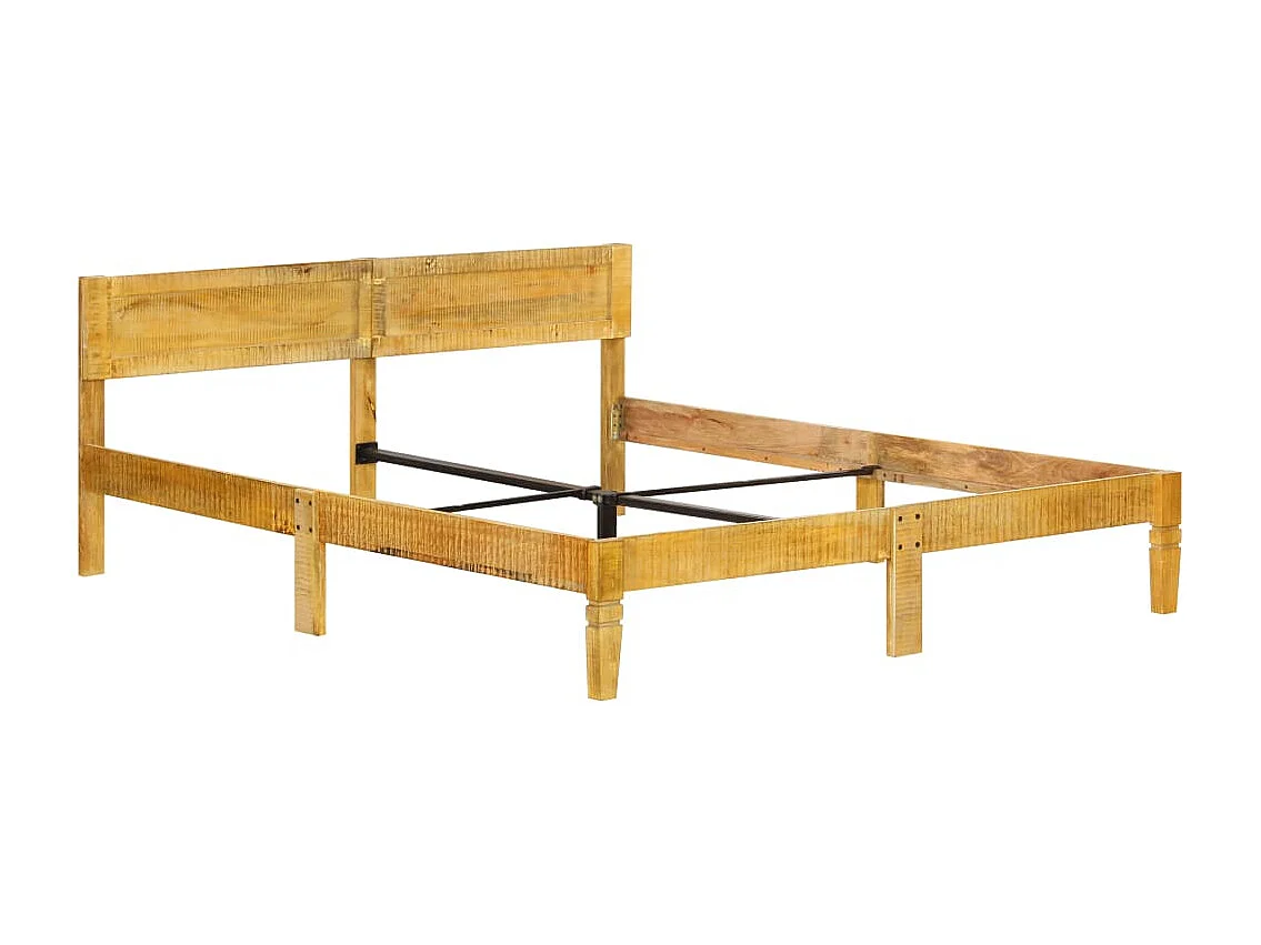 Lit double | Lit adulte | Cadre de lit bois de manguier massif 205x185x73 cm