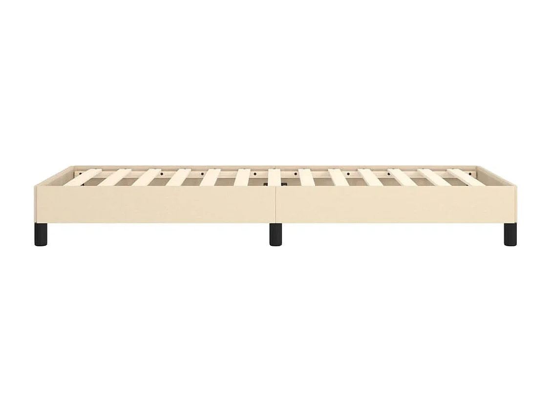 Lit simple | Lit adulte, enfant | Cadre de lit crème 90x190 cm tissu