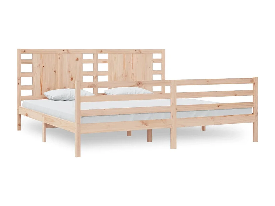 Lit double | Lit adulte | Cadre de lit 200x200 cm bois massif de pin