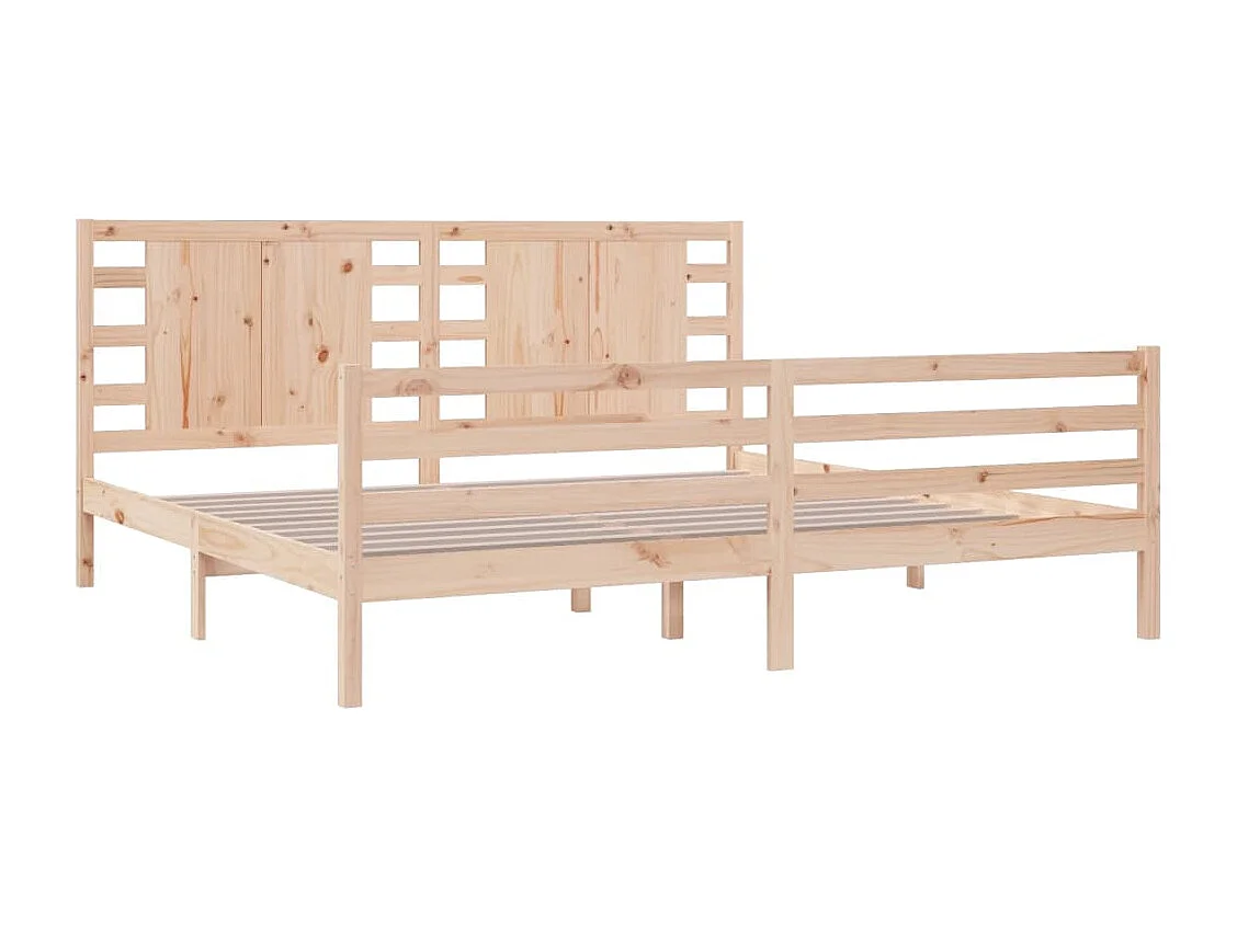 Lit double | Lit adulte | Cadre de lit 200x200 cm bois massif de pin