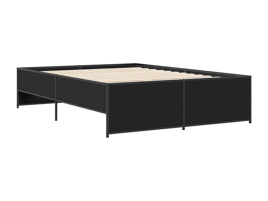 Lit double | Lit adulte | Cadre de lit noir 135x190 cm