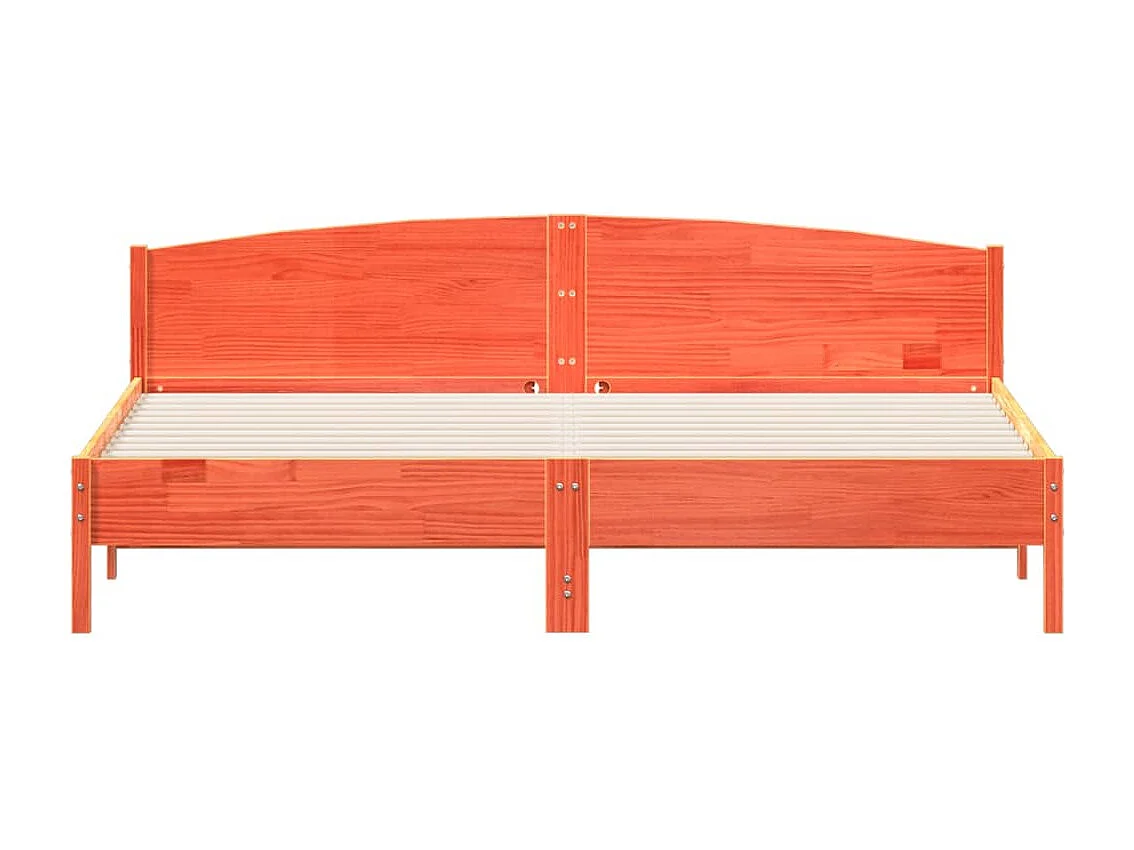 Lit double | Lit adulte | Cadre de lit cire marron 180x200cm bois pin massif