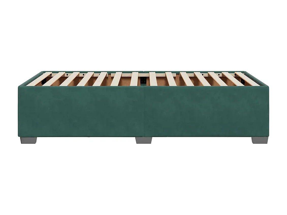 Lit simple | Lit adulte, enfant | Cadre de lit vert foncé 100x200 cm velours