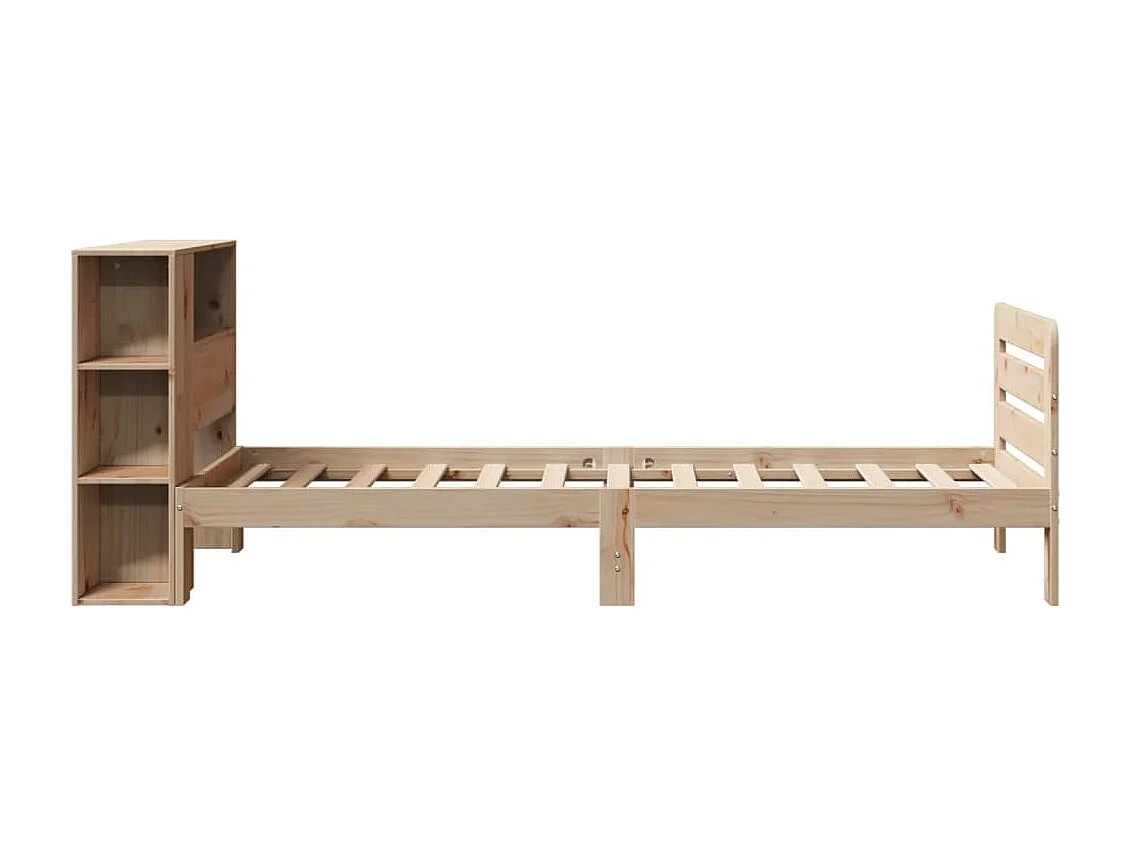 Letto per adulti | Letto singolo | Giroletto senza Materasso 90x200 cm in Legno Massello di Pino