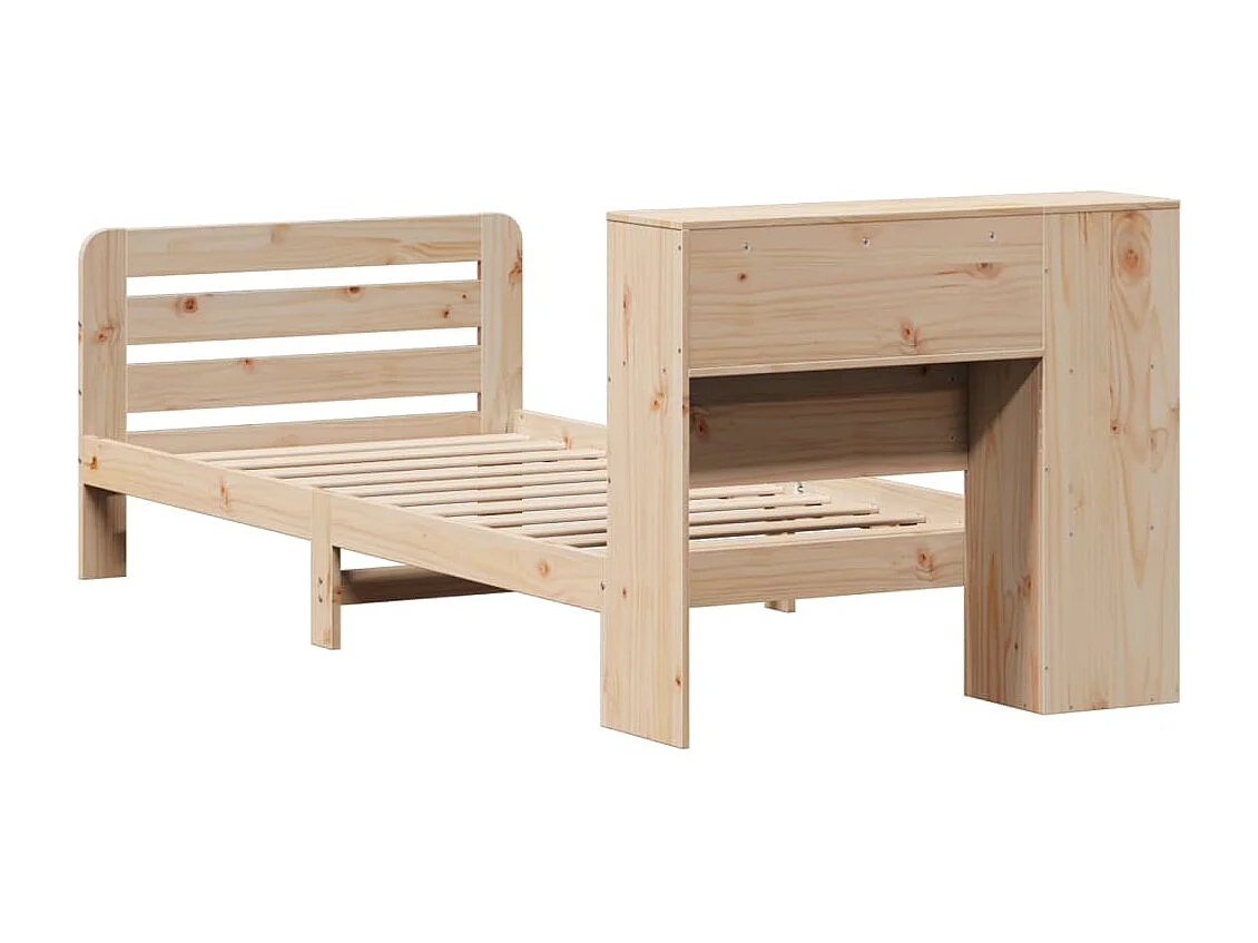 Letto per adulti | Letto singolo | Giroletto senza Materasso 90x200 cm in Legno Massello di Pino