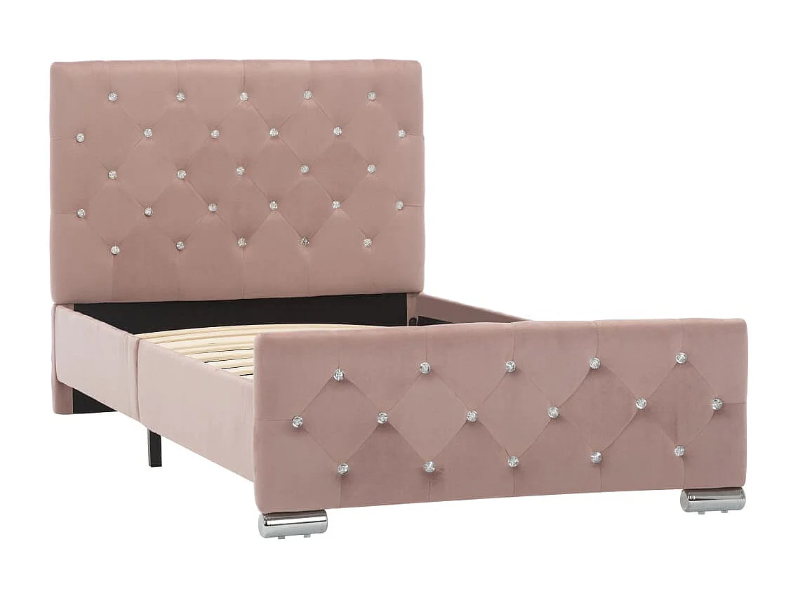 Lit simple | Lit adulte, enfant | Cadre de lit Rose Velours 90x200 cm